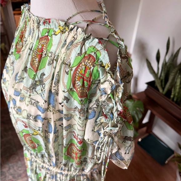 Tory Burch Carousel Silk Off The Shoulder Dress - Picture 9 of 12